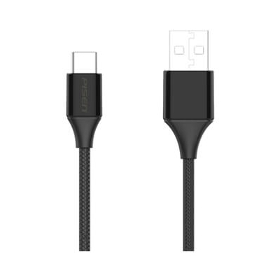 Cáp sạc PISEN USB Type-C 2.4A braided 1200m(Anti-break) - (TC14-1200), Đen