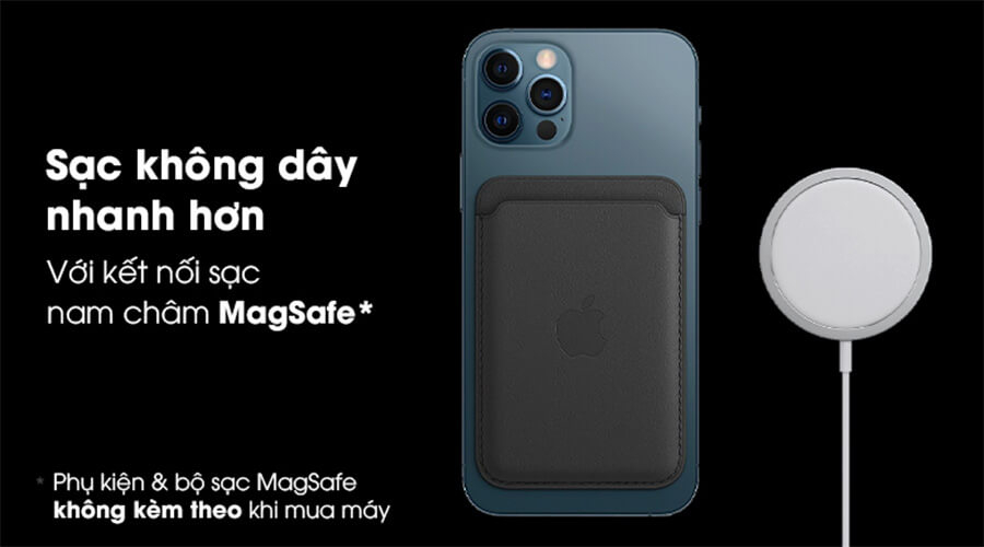 Sạc nhanh không dây nhanh hơn với công nghệ MagSafe | iPhone 12 Pro 512GB.
