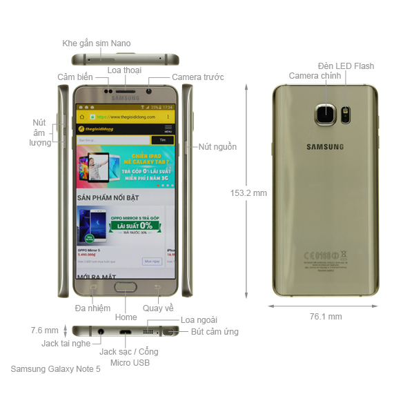 Samsung Galaxy Note 5 (2 Sim) 32GB Cũ 99% - Hình 11